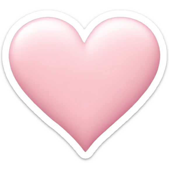 pastel pink heart sticker