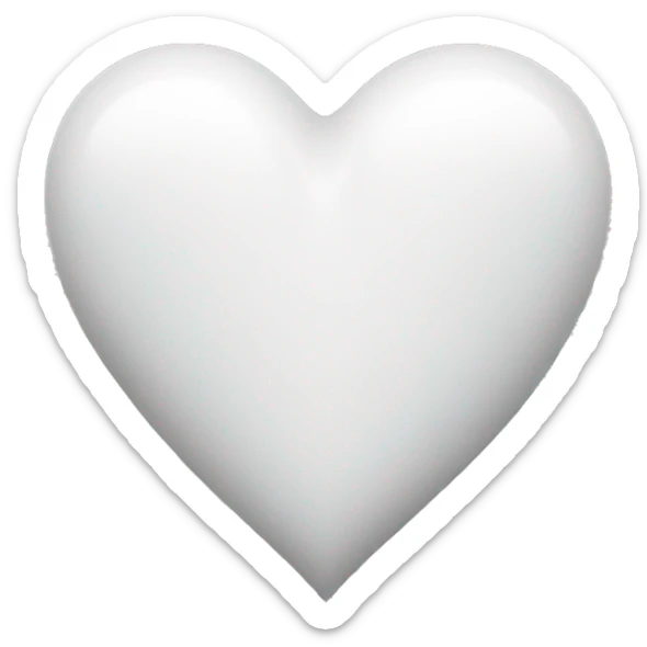 White heart sticker