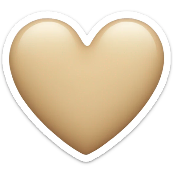 beige heart  sticker