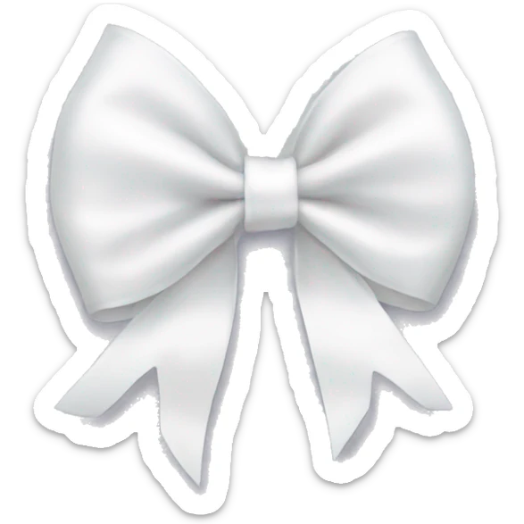 Pretty white bow sticker