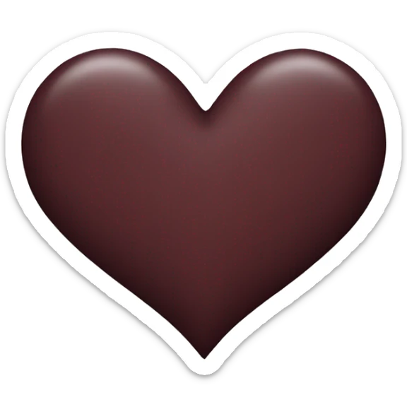 maroon heart  sticker