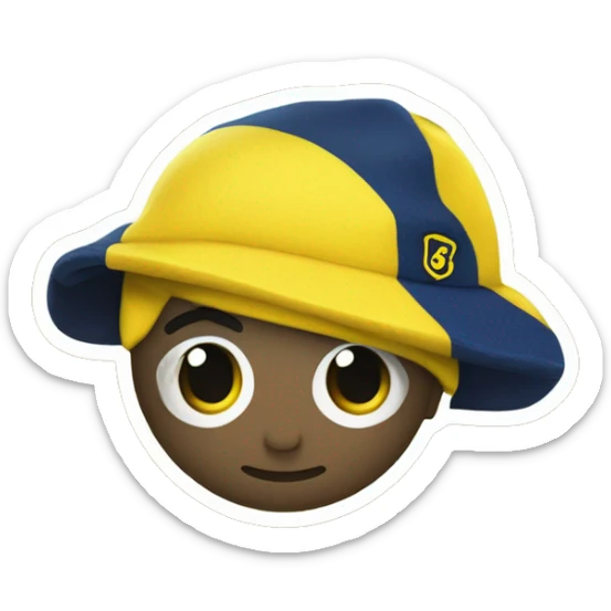 chico con gorro de lana y de color negro y camisa de la boca juniors y color de ppiel amarilla como los emojis de wassap sticker