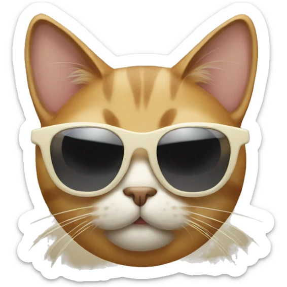 Cat with sunglasses sticker
