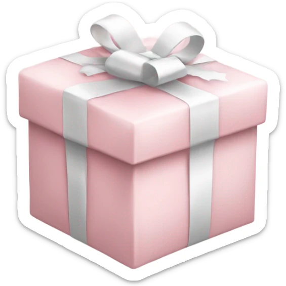 Light pink Christmas gifts under a white Christmas tree  sticker