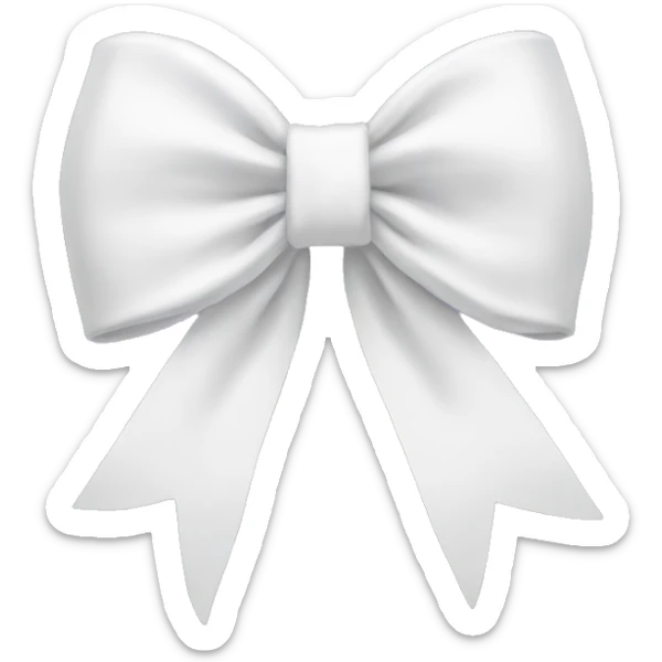 white bow  sticker