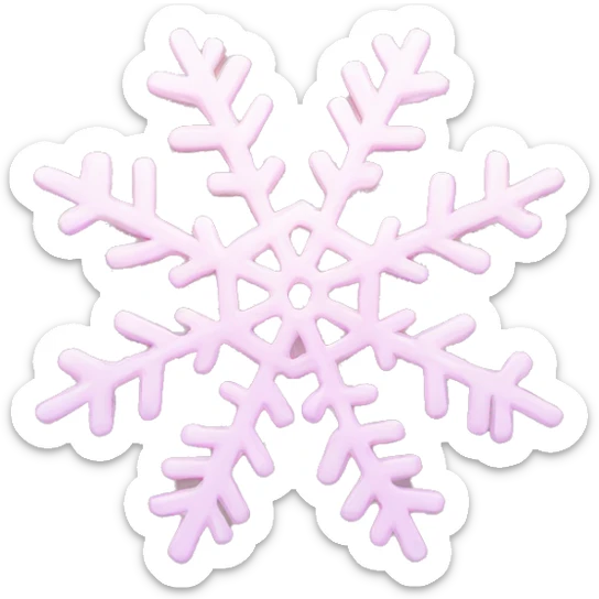 pastel pink snowflake  sticker