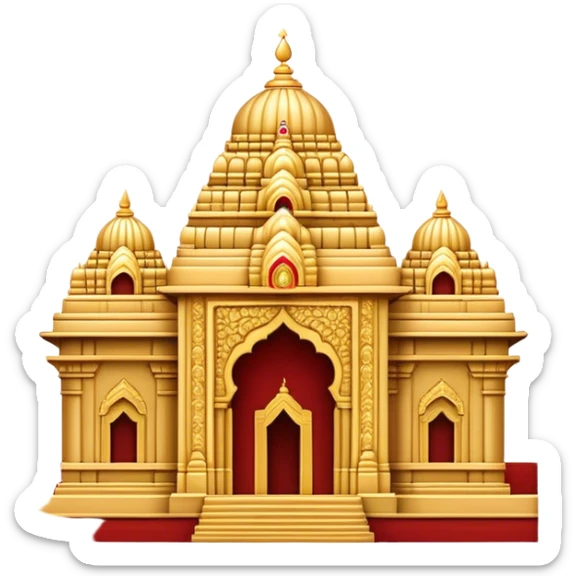 Tirupati Balaji Temple Landmark Emoji – Showcasing the temple’s golden entrance and intricate carvings. sticker