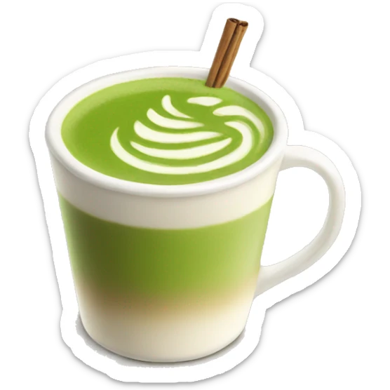 Matcha latte sticker