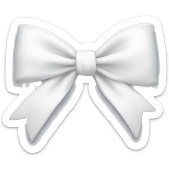 White bow sticker