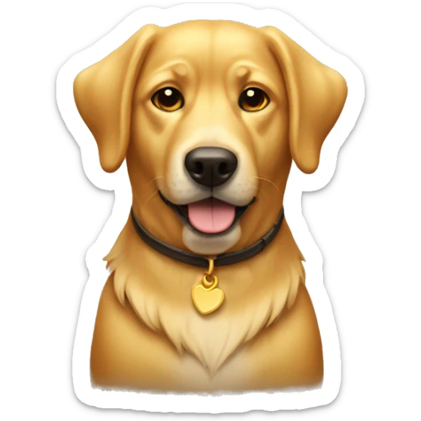 a golden dog sticker