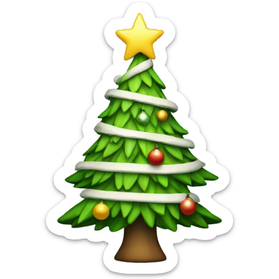 Christmas tree sticker