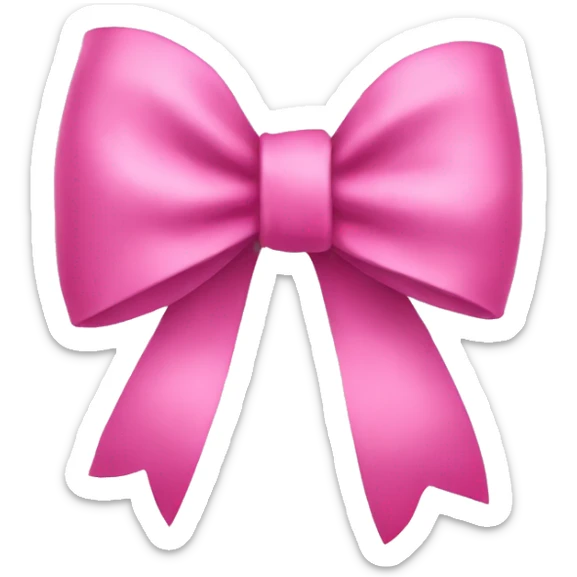 Pink bow sticker