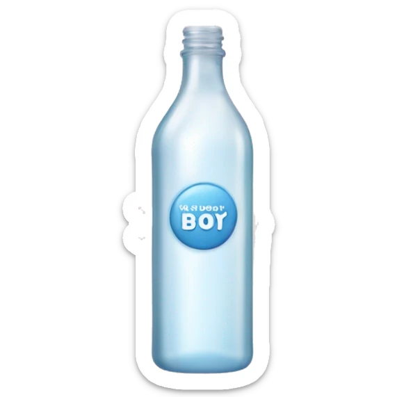 A bottle of baby oil. A oil for baby’s skin sticker