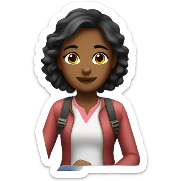 Girl on a plane sticker