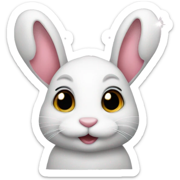 Bunny with sparkles sticker