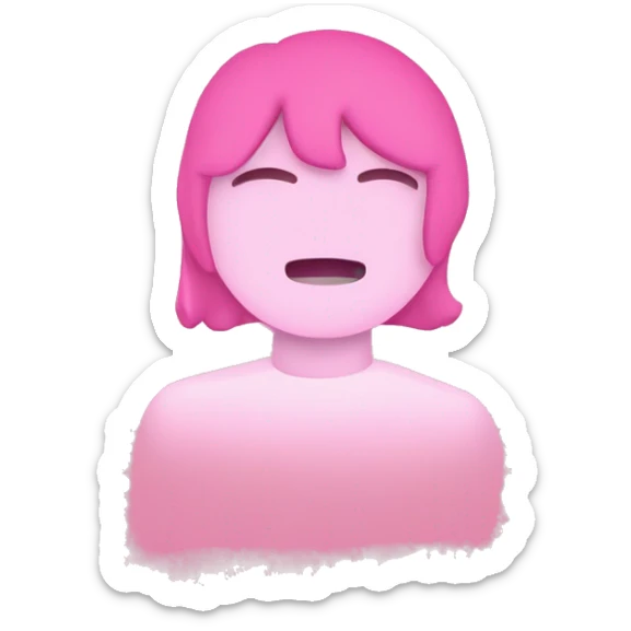 Quiero un emoji de un pensamiento cuadrado de color rosado que tenga un corazón blanco en el medio del pensamiento y tres puntos suspensivos de color blanco  sticker