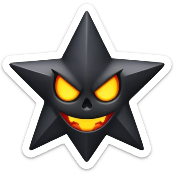 Quiero un emoji de la estrella del demonio pero que le falte la última línea al dibujo sticker