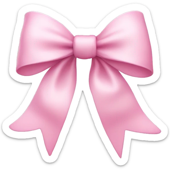 Light pink bow sticker