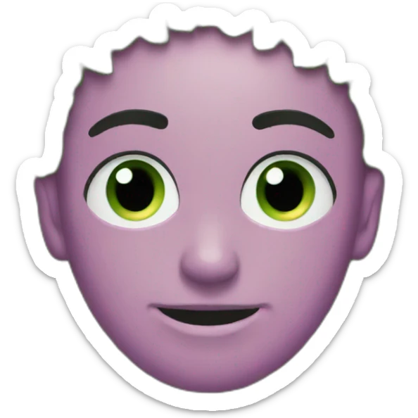 pink green purple emoji sticker