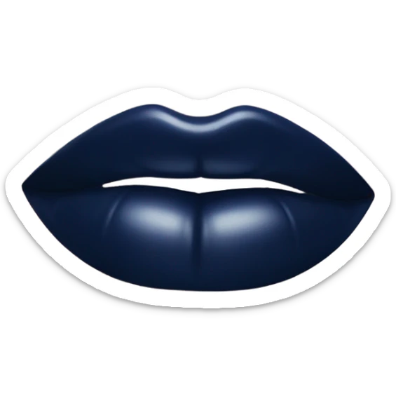 Navy blue lips sticker