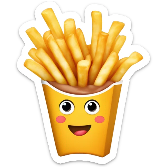 French fries with brown gravy on it and cheese curds on top of it all sticker