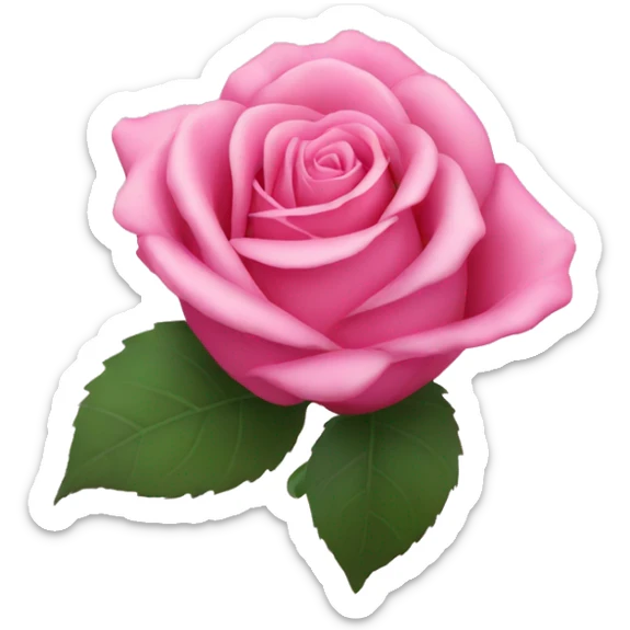 Pink rose sticker