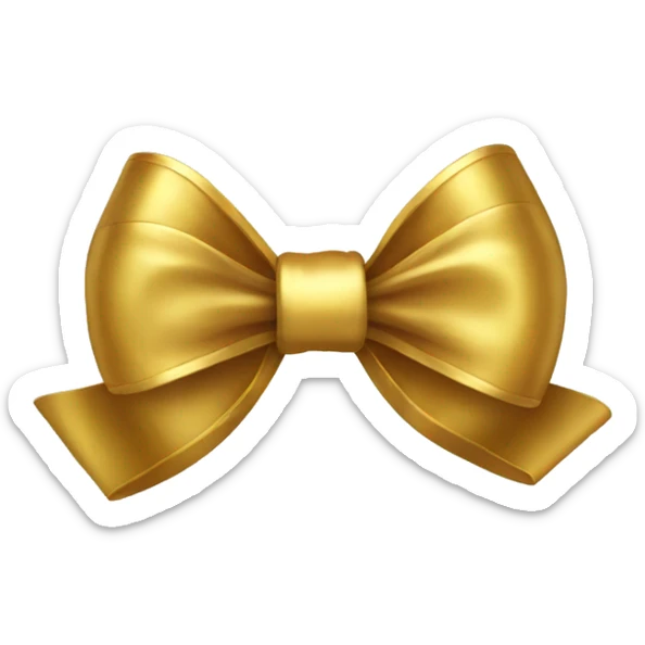 Gold bow sticker