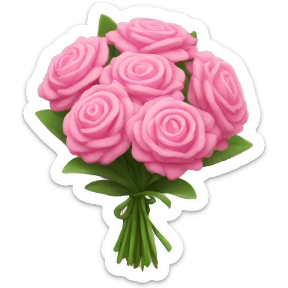 pink bouquet sticker