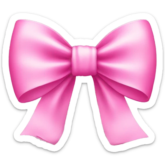 Pink bow sticker