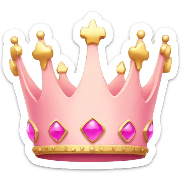 Pink crown sticker