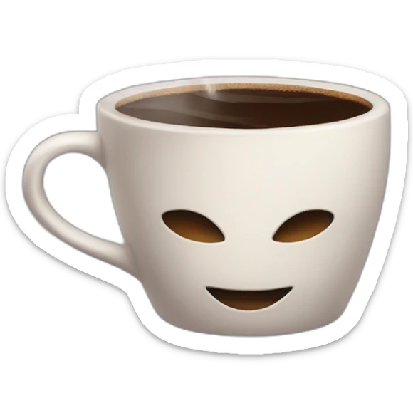 A malefic cup of coffee sticker