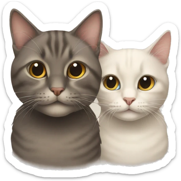 two cats sticker