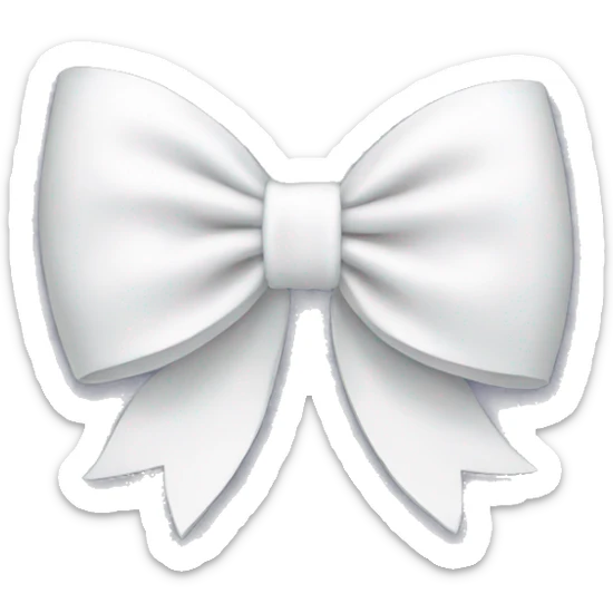 White bow  sticker
