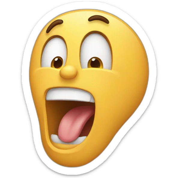 yawning emoji sticker