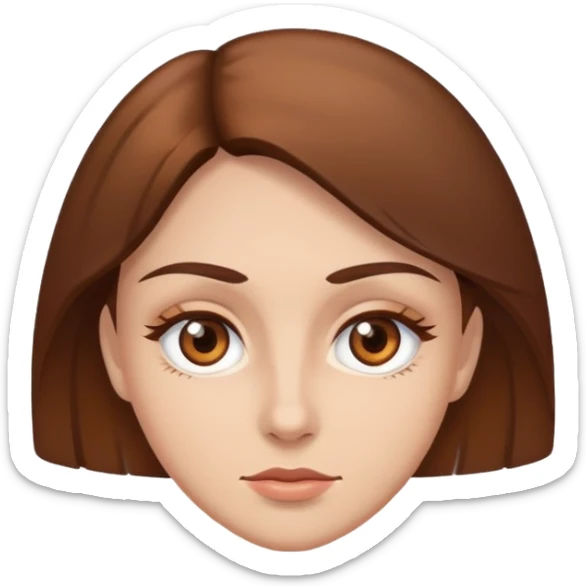 Frau mit 1 braunes Augen und das andere Auge braun. Braunhaarig sticker