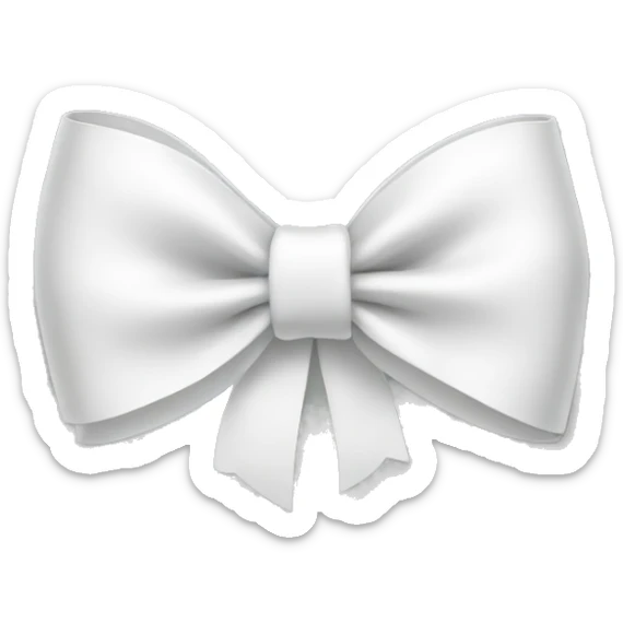 white bow sticker