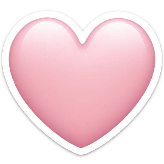Light pink heart  sticker