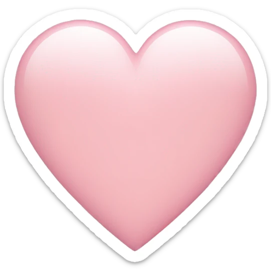Light pink heart sticker