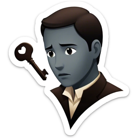 Icon for Drama Movies: A vintage movie poster-style design featuring a tense scene with emotional expressions, a dimly lit background, and key dramatic elements like a silhouette of a person in despair. Bold, cinematic typography. Transparent background. sticker