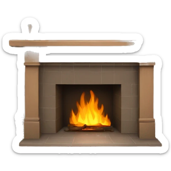 Fireplace  sticker
