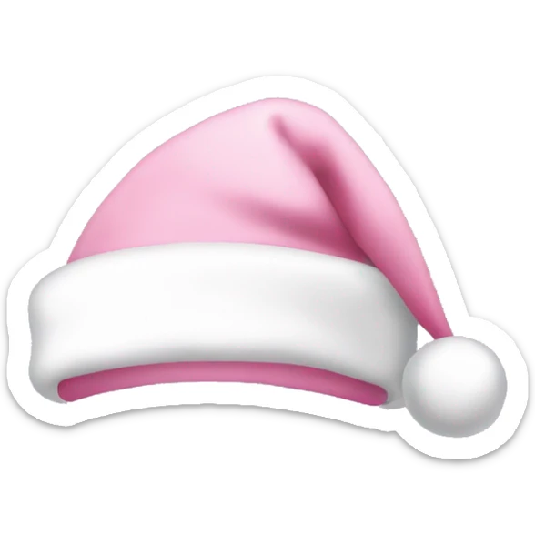 Light pink Santa hat sticker