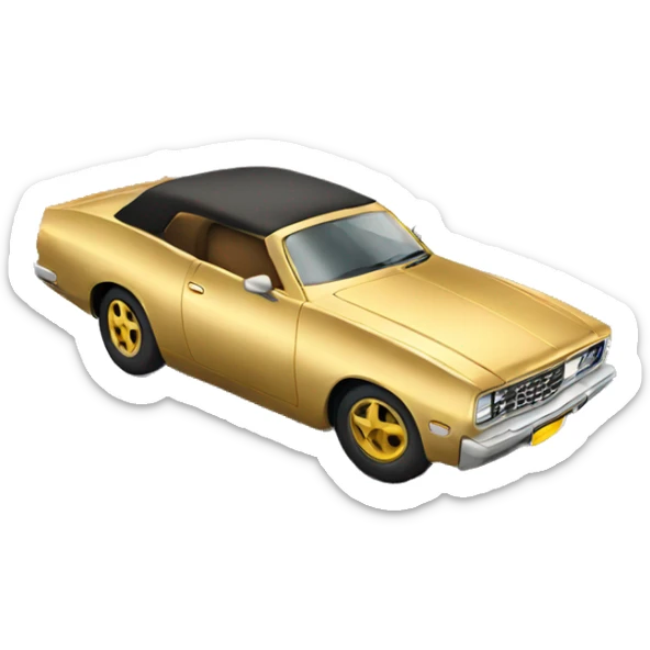 Gold car sticker