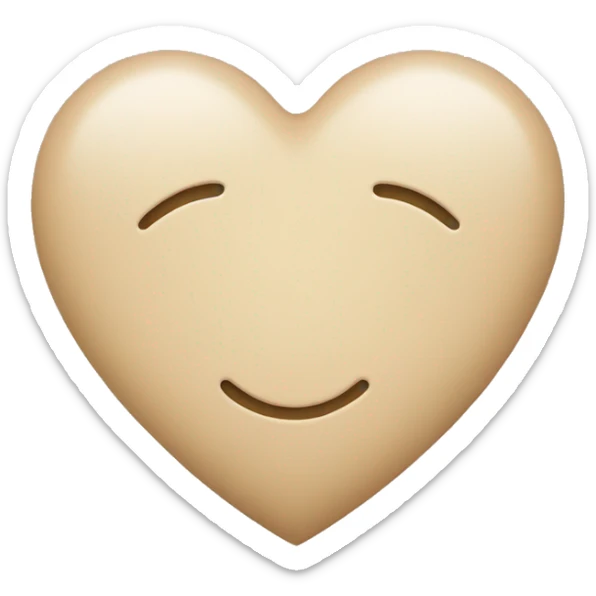 Beige heart  sticker