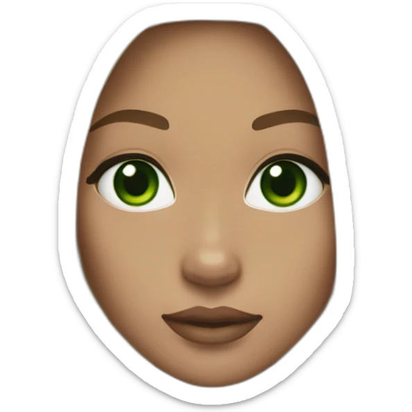 Light skin, Dark blonde girl, dark green eyes, long straight hair. Looks like nicki nicole sticker