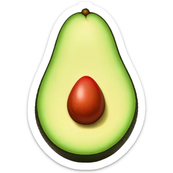 Aguacate con labios grandes sticker