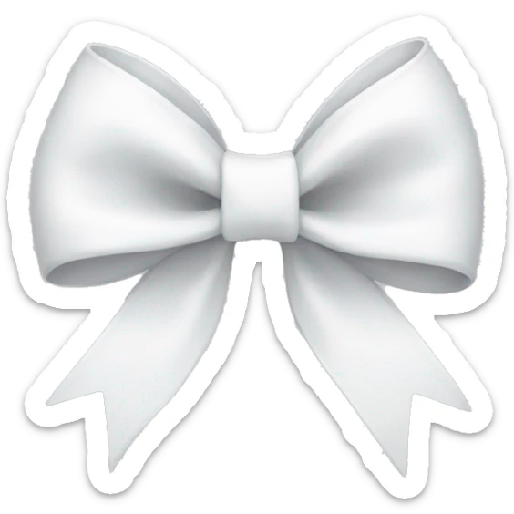 White bow sticker
