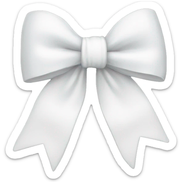 white bow sticker