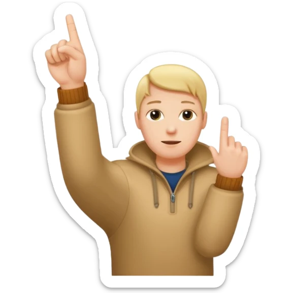 yvl hand sign with the thumb, the index finger and middle finger was ride up sticker