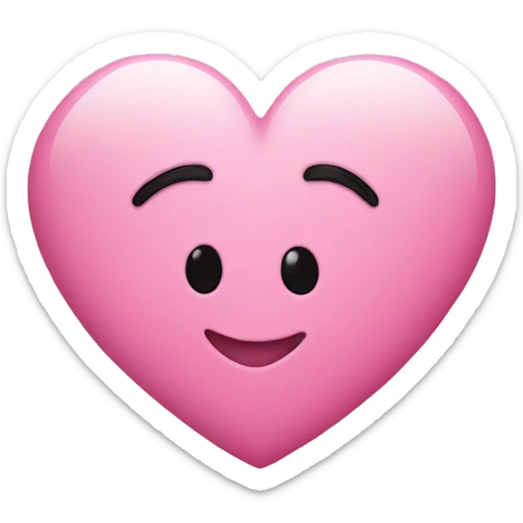 pink heart  sticker