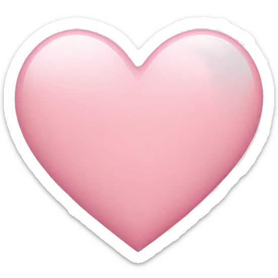 light pink heart sticker